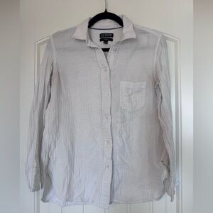 J.Crew women’s White Gauze Button-Up Shirt